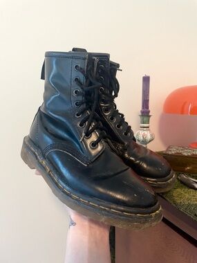 Made in England Dr. Martens Black Leather Boots